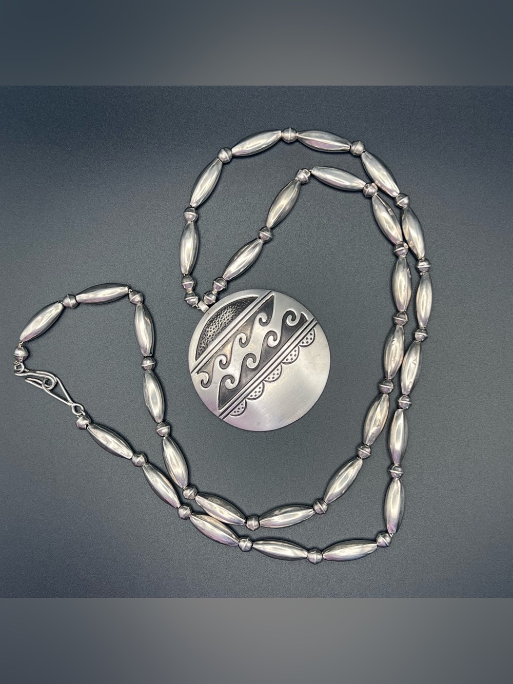 Sterling Silver Navajo Pearls with Pendant